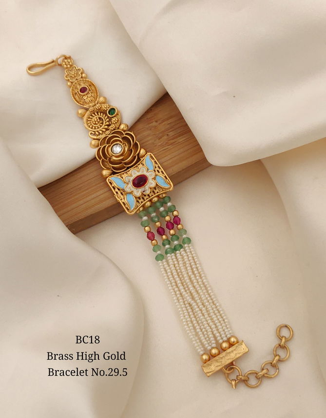 BC16 Designer Brass High Gold Bracelets Wholesale Price In Surat
